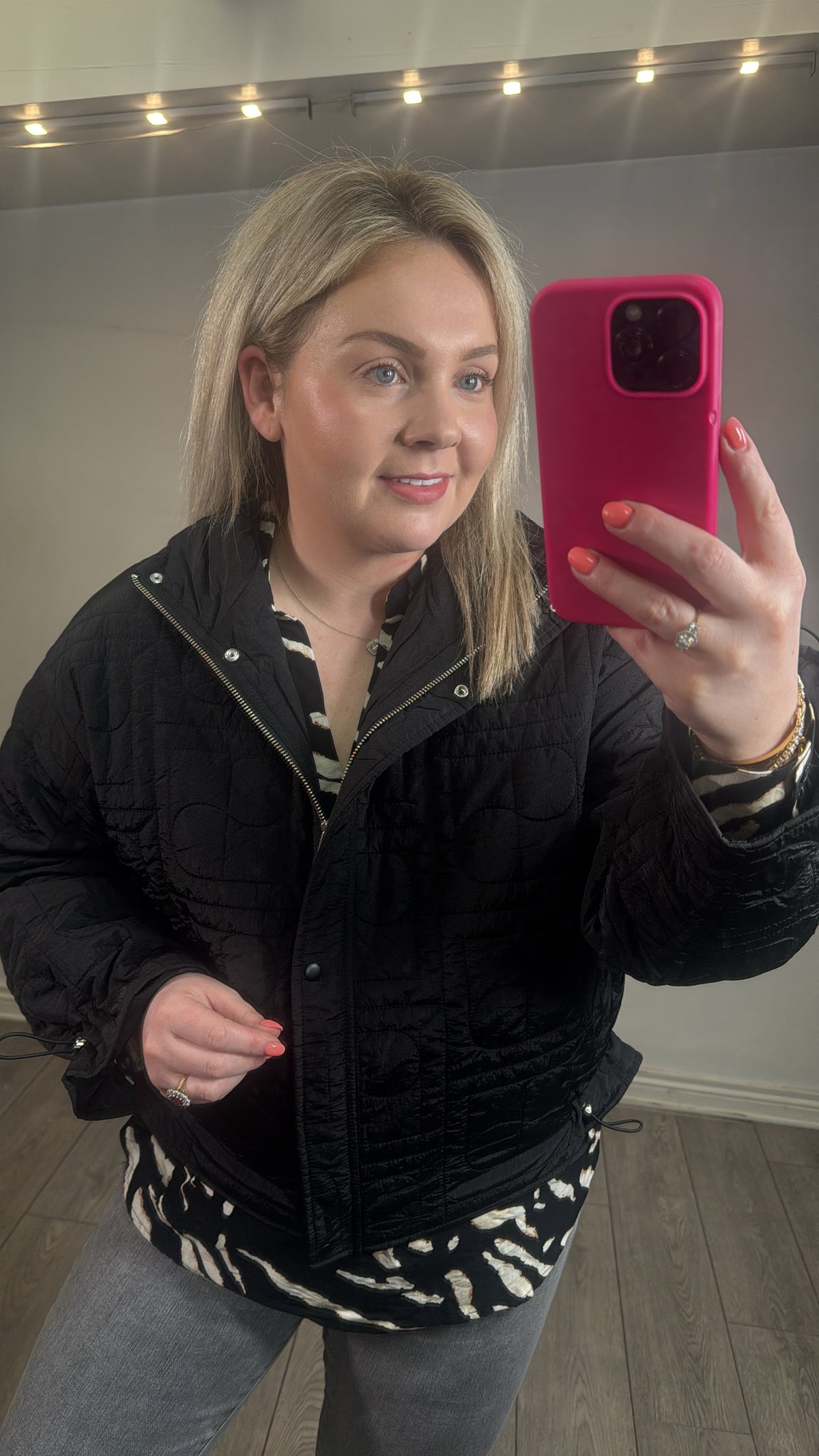 Soaked in Luxury SLJackline Black Ultimate Quilted Oversized Short Jacket