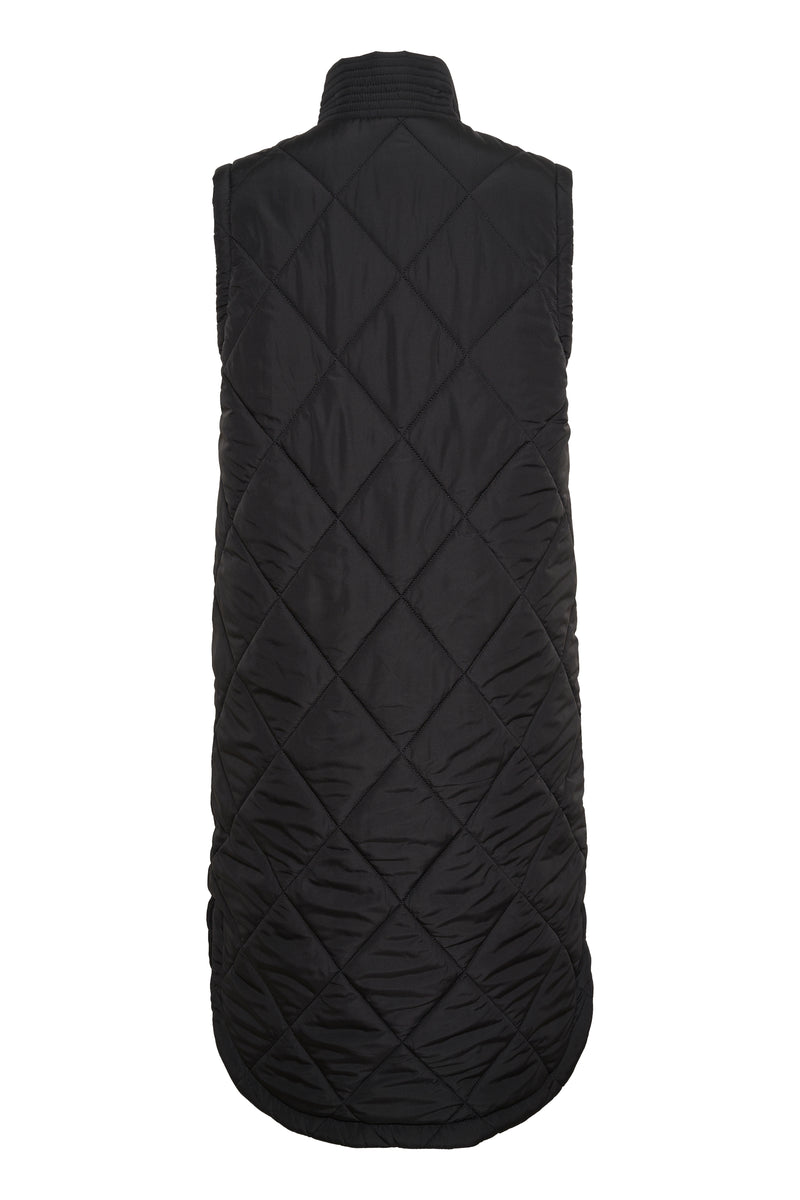 Kaffe Kameria Ultimate Black Quilted Gilet, 10505686