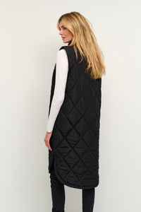 Kaffe Kameria Ultimate Black Quilted Gilet, 10505686