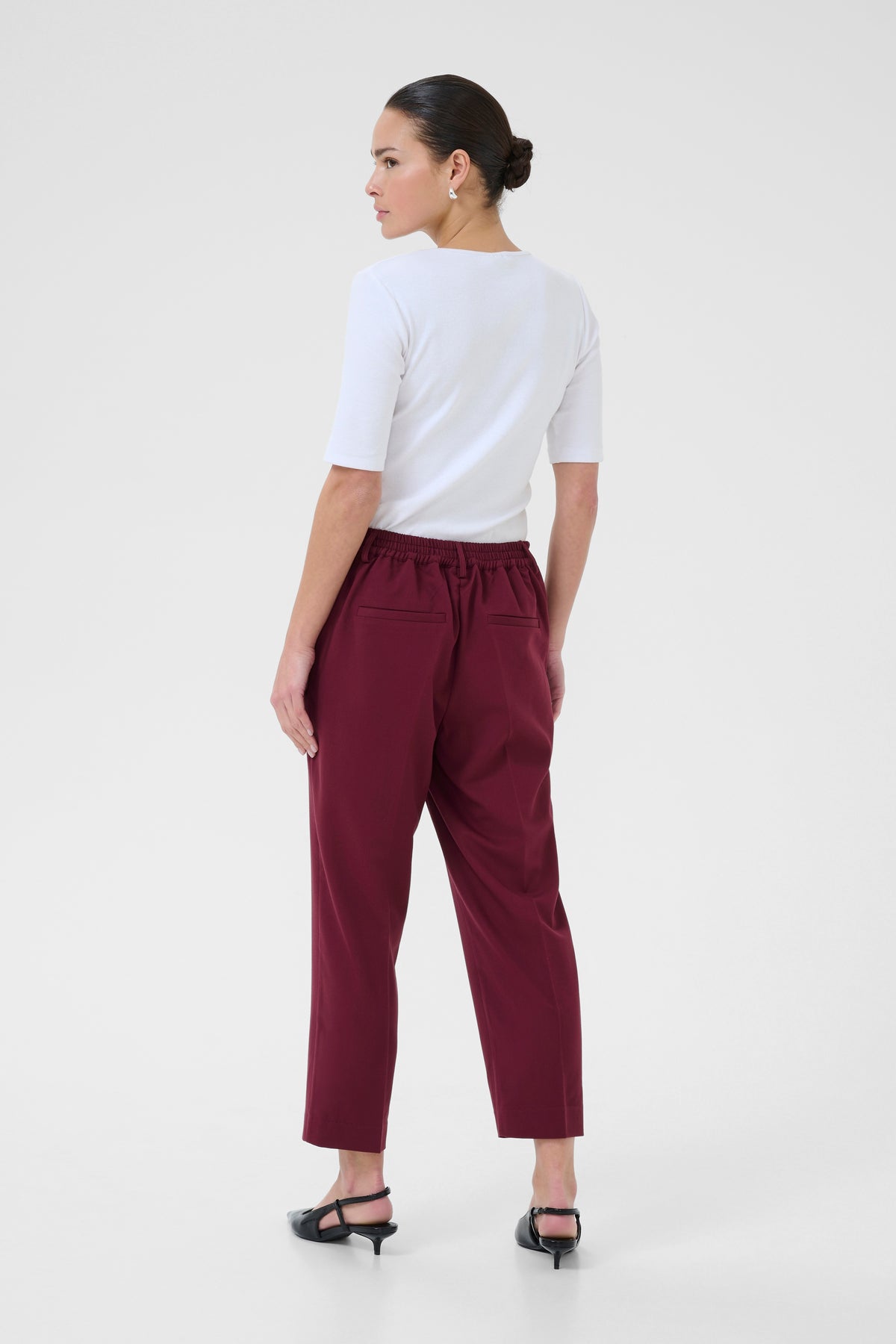 Kaffe Kasakura Windsor Wine Highwaisted Cigarette Trousers, 10506127