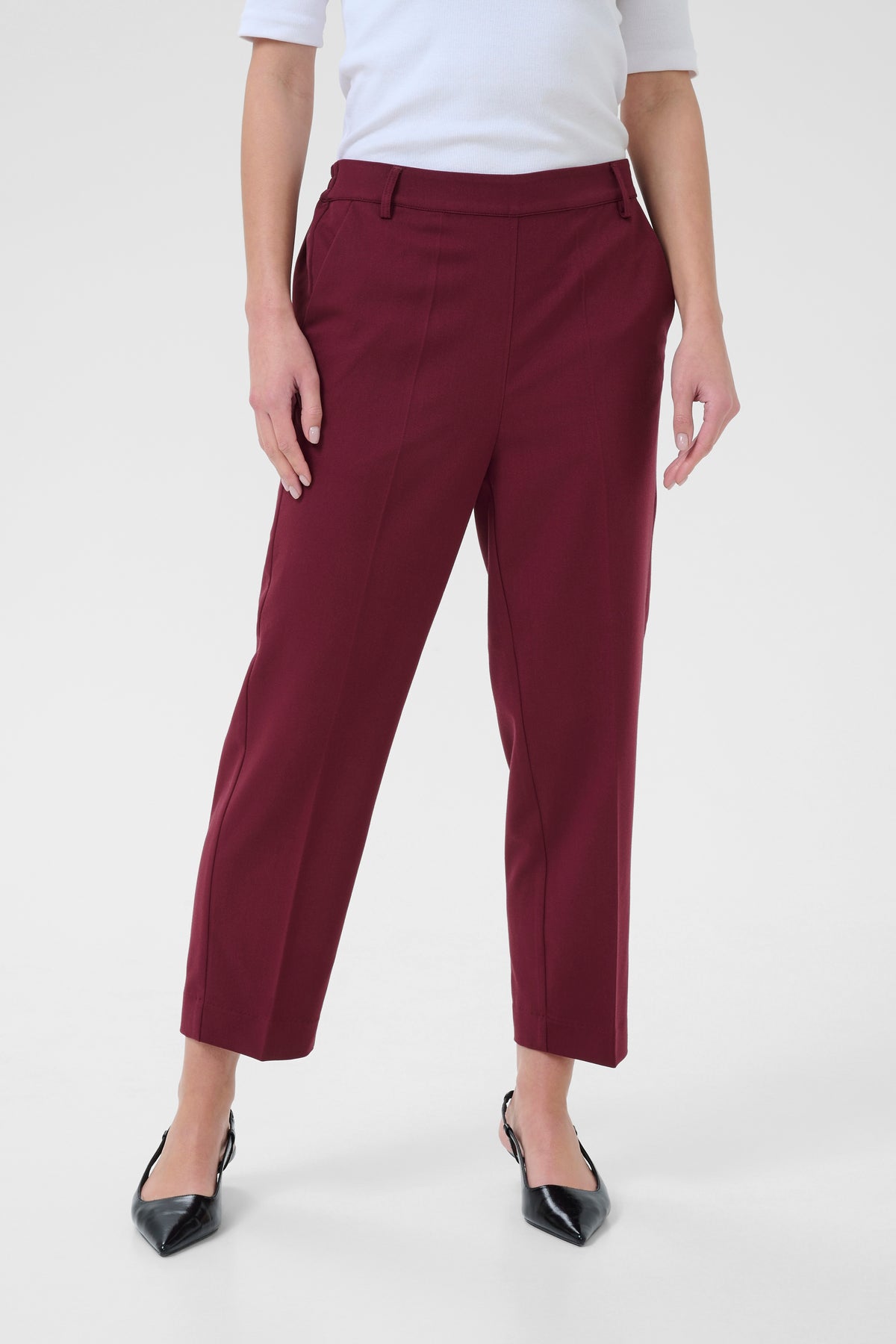 Kaffe Kasakura Windsor Wine Highwaisted Cigarette Trousers, 10506127