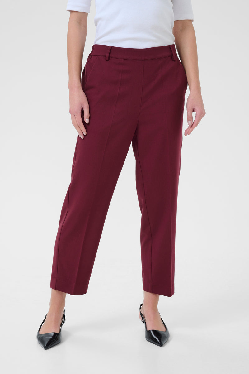 Kaffe Kasakura Windsor Wine Highwaisted Cigarette Trousers, 10506127