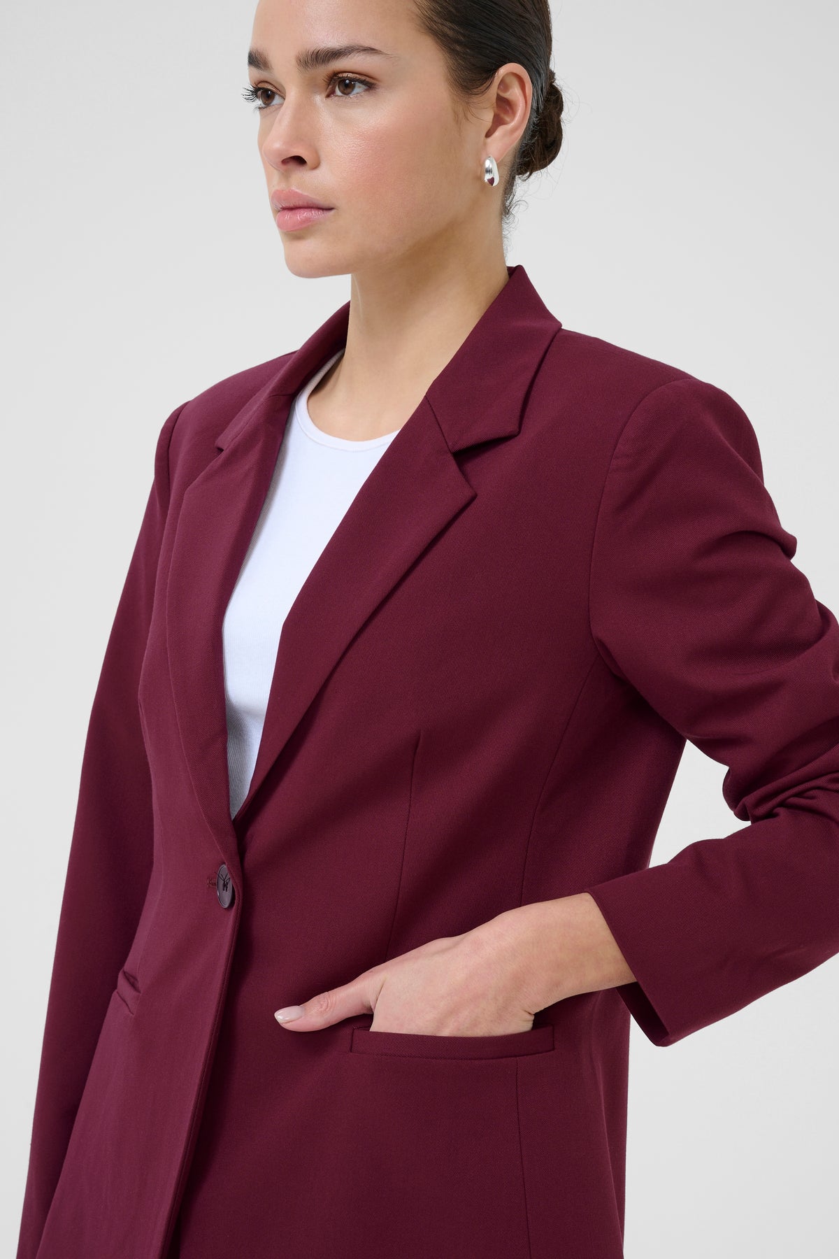 Kaffe Kasakura Windsor Wine Single Breasted Blazer, 10506684
