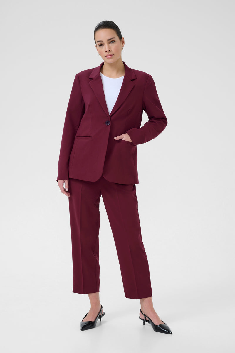 Kaffe Kasakura Windsor Wine Single Breasted Blazer, 10506684