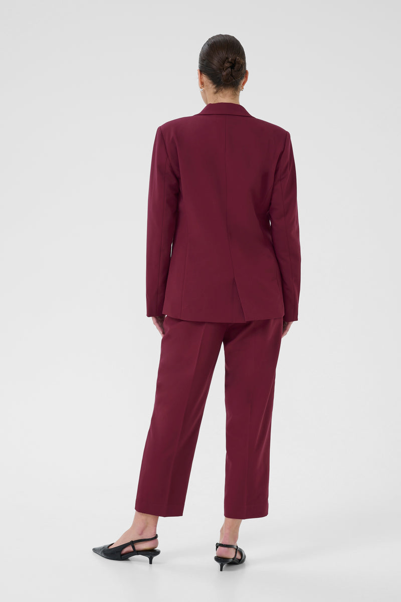 Kaffe Kasakura Windsor Wine Single Breasted Blazer, 10506684