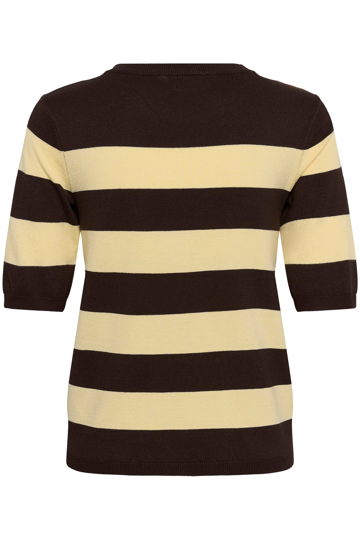 Kaffe Kalizza Coffee Bean/Yellow Striped Knit, 10512365