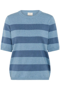 Kaffe Kalizza Windward Blue Striped Knit, 10508410