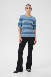 Kaffe Kalizza Windward Blue Striped Knit, 10508410