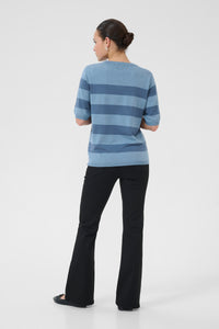 Kaffe Kalizza Windward Blue Striped Knit, 10508410