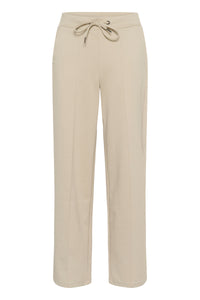 Kaffe Kajenny Feather Beige Wide Leg Elasticated Trousers