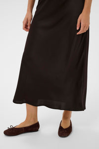 Kaffe Kalotte Coffee Bean Satin Slip Skirt, 10508853