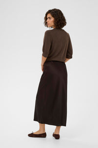 Kaffe Kalotte Coffee Bean Satin Slip Skirt, 10508853