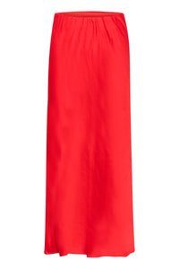 Kaffe Kalotte True Red Satin Slip Skirt