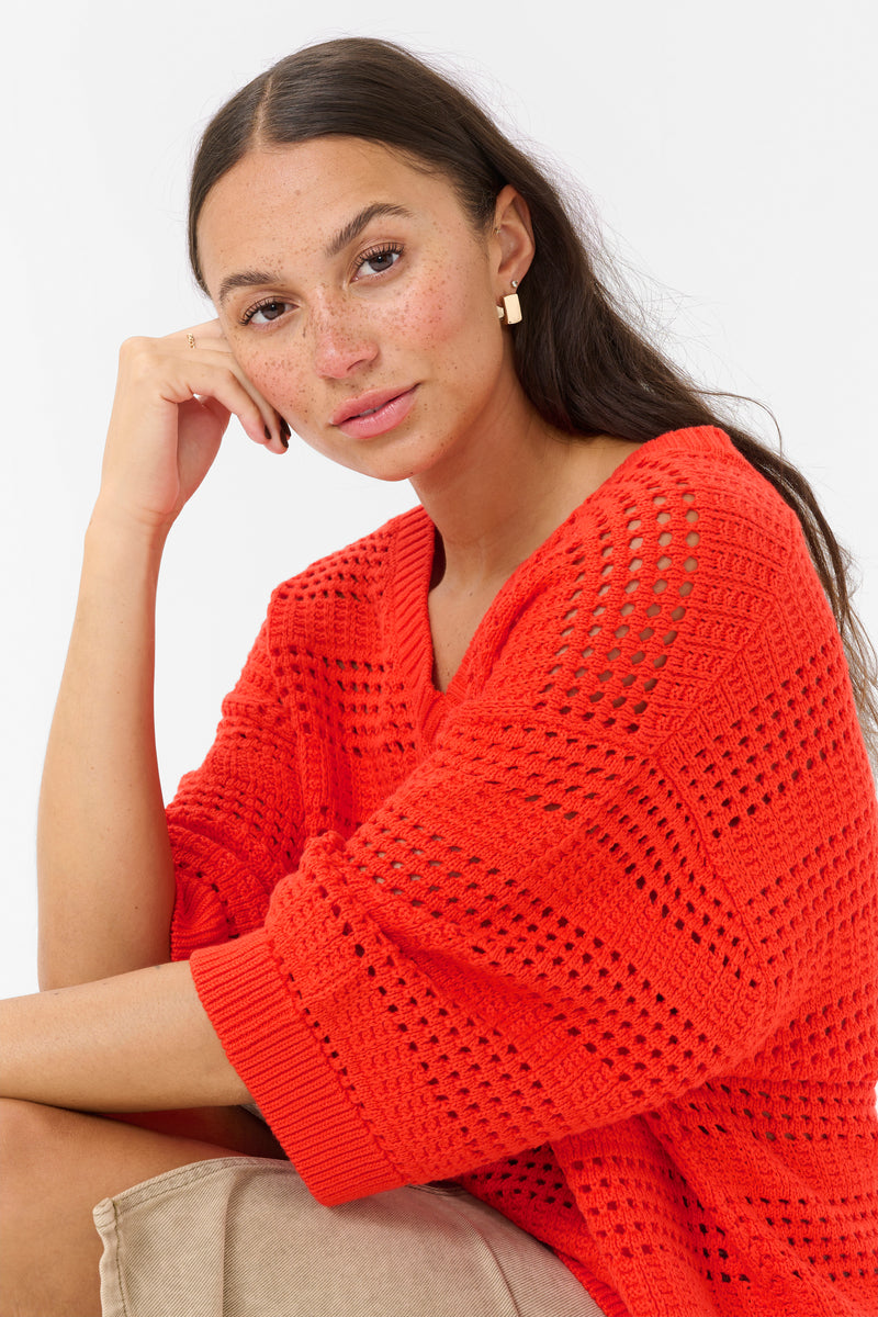 Kaffe Kateresa Grenadine Oversized Knitted Pullover