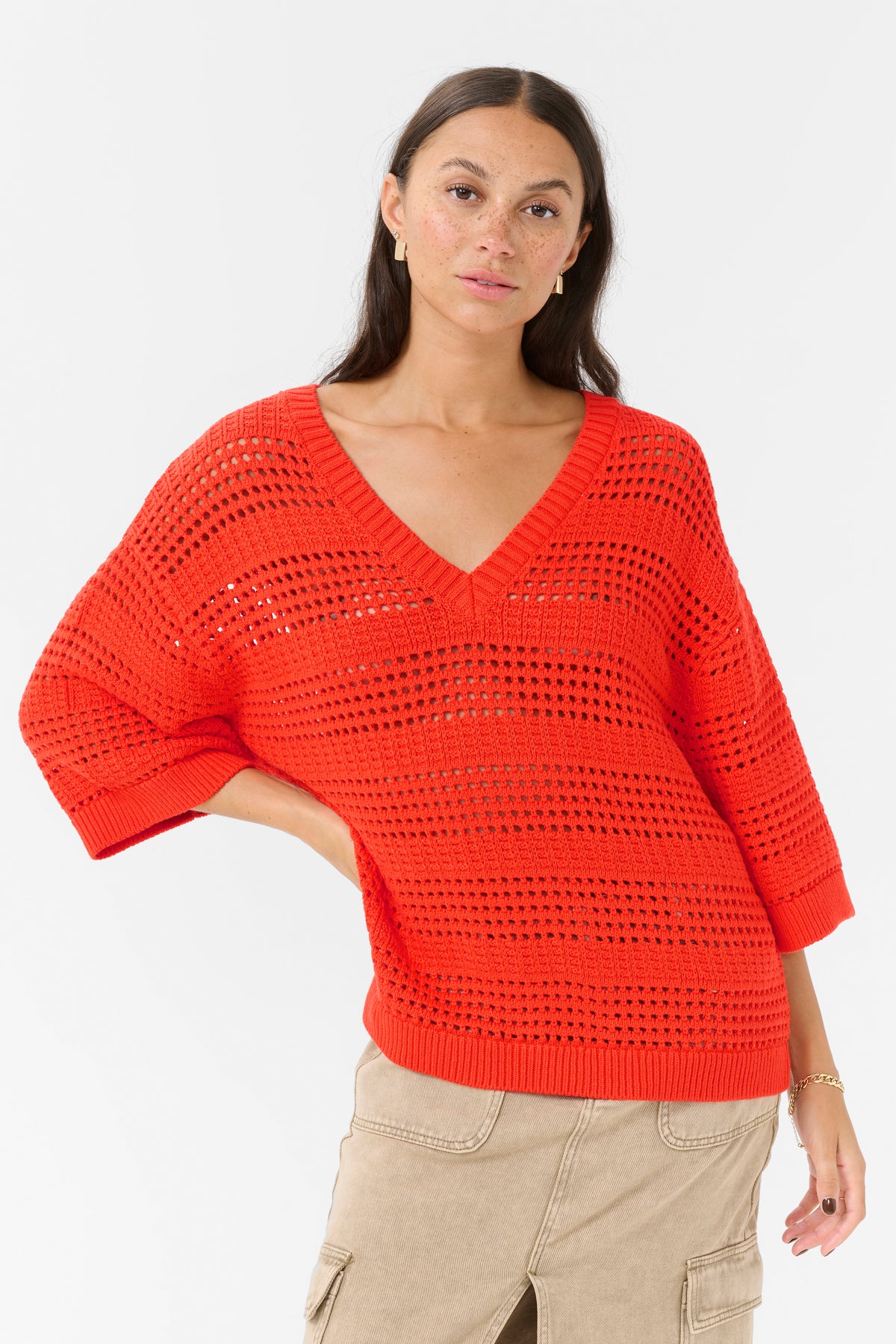Kaffe Kateresa Grenadine Oversized Knitted Pullover