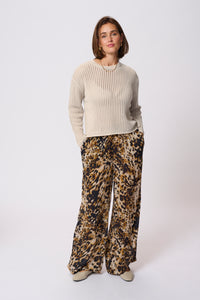 Kaffe Kasolar Feather Beige Oversized Knitted Pullover
