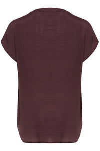 Kaffe Kaanja Fudge V-Neck Blouse