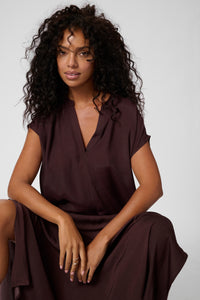 Kaffe Kaanja Fudge V-Neck Blouse