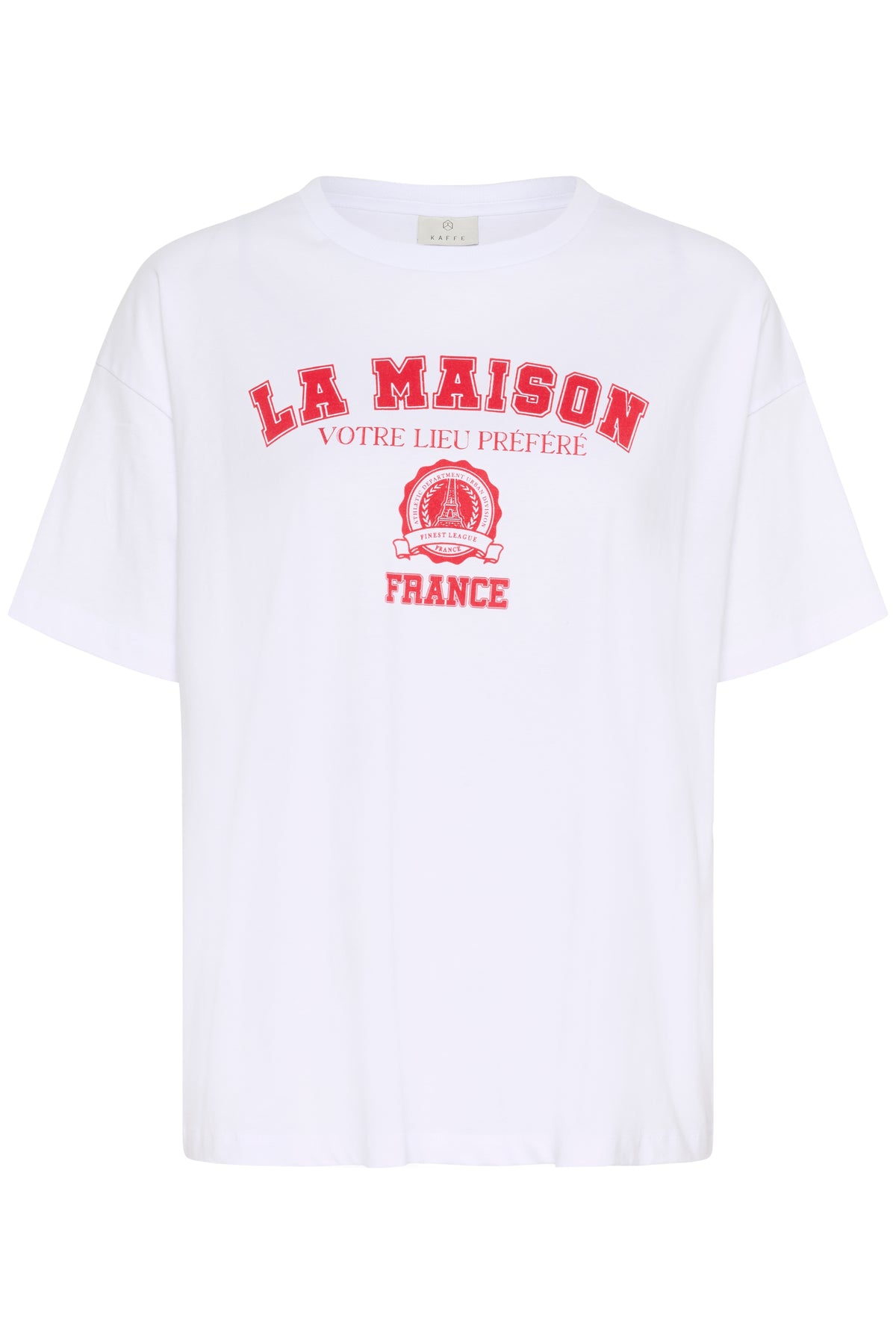 Kaffe Kaadelina White Oversized Logo T-Shirt