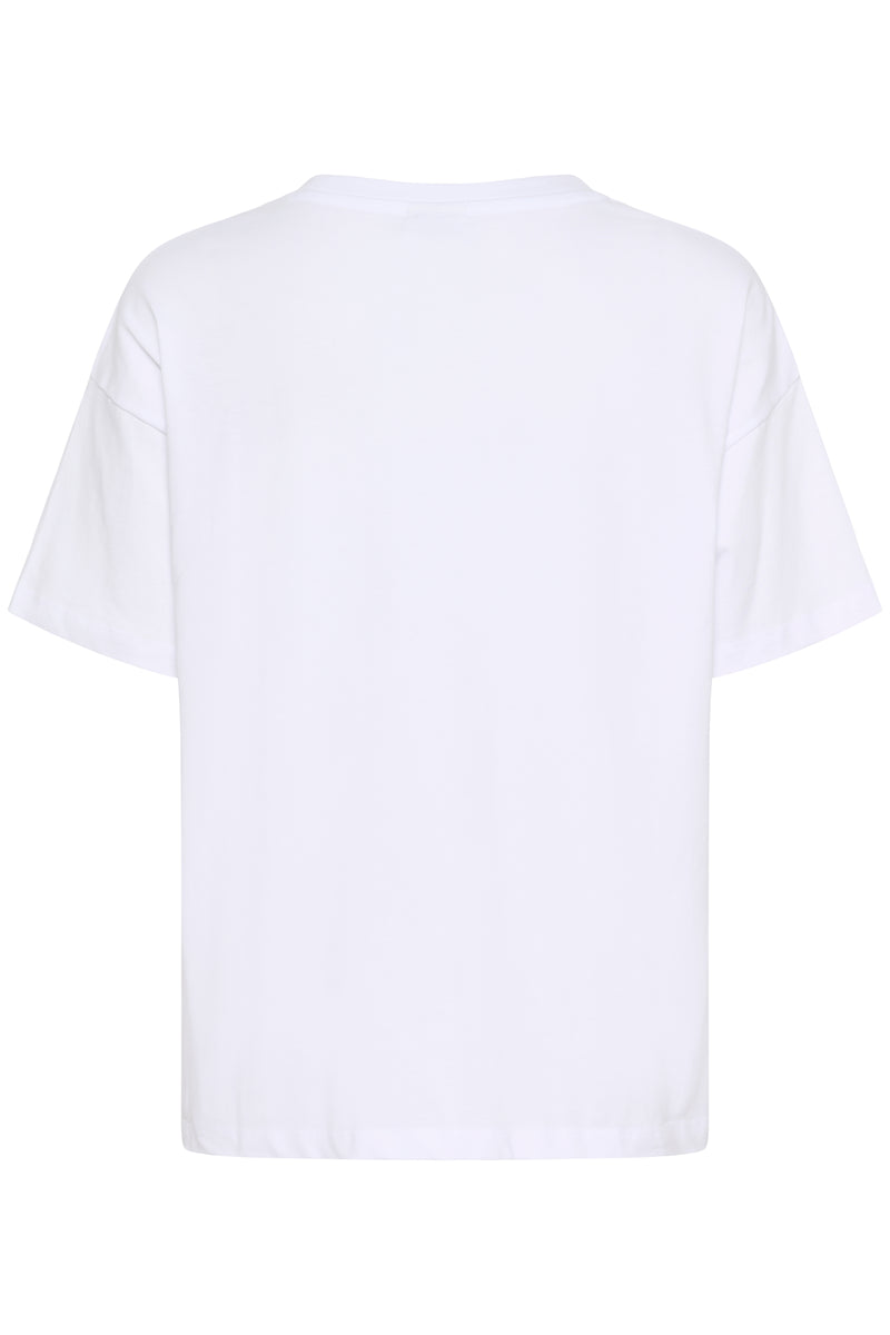 Kaffe Kaadelina White Oversized Logo T-Shirt