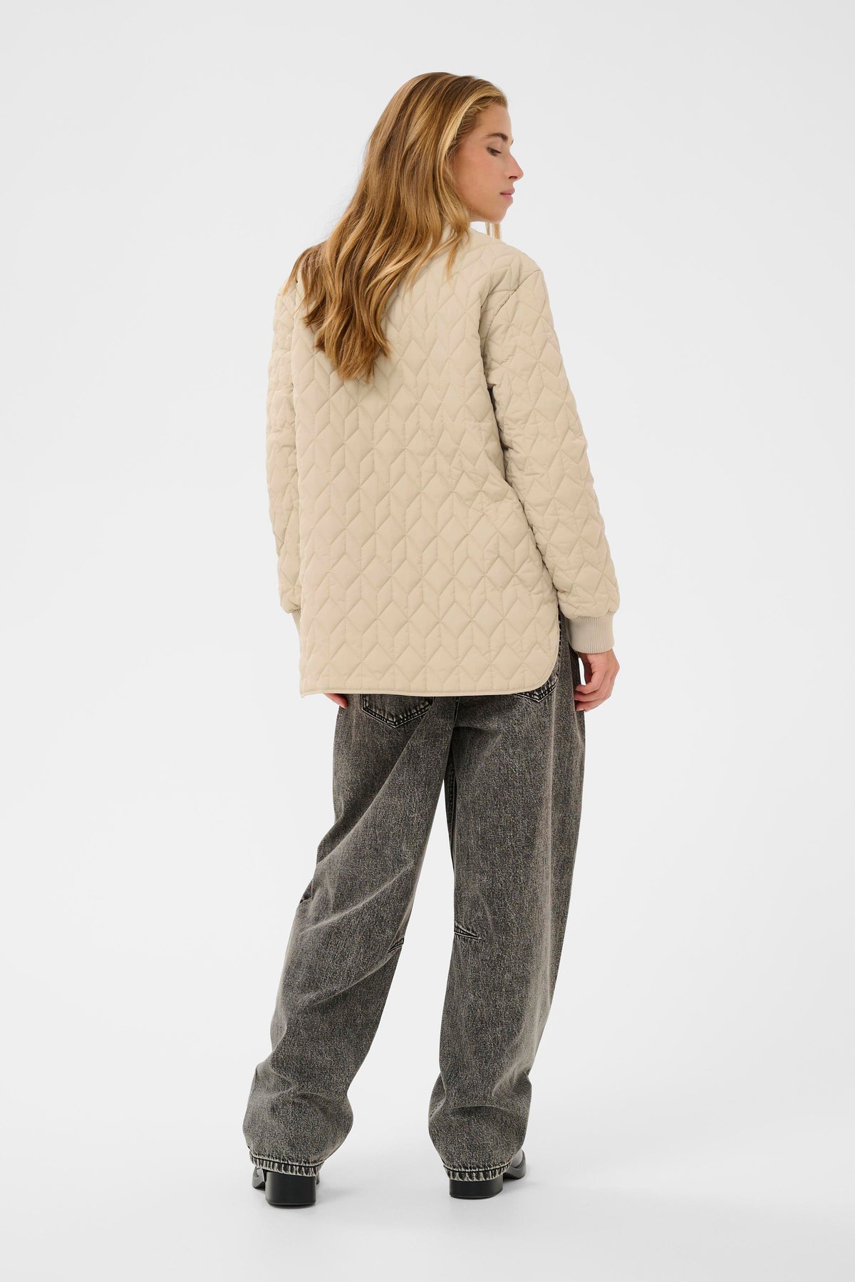 Kaffe KaLeila Dusky Green Quilted Jacket, 10511122