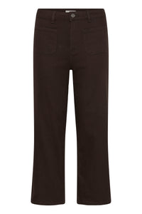 Kaffe Kabrook Coffee Bean Cropped Wide Leg Jeans, 10511431