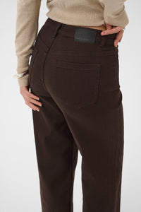 Kaffe Kabrook Coffee Bean Cropped Wide Leg Jeans, 10511431