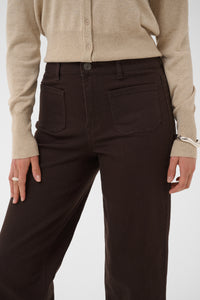Kaffe Kabrook Coffee Bean Cropped Wide Leg Jeans, 10511431