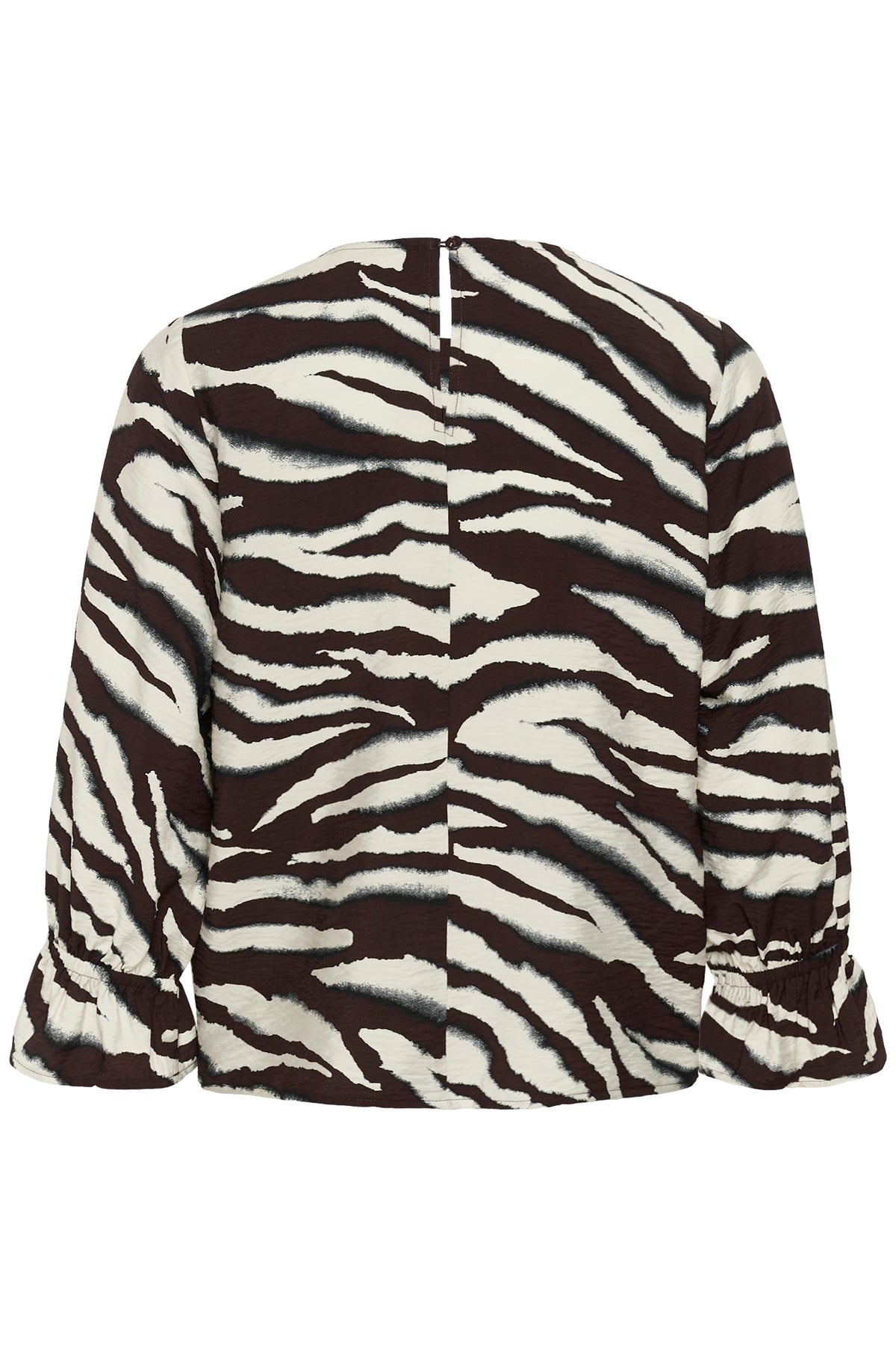 Kaffe KaViky Coffee Bean/Turtledove Animal Print Blouse, 10511735