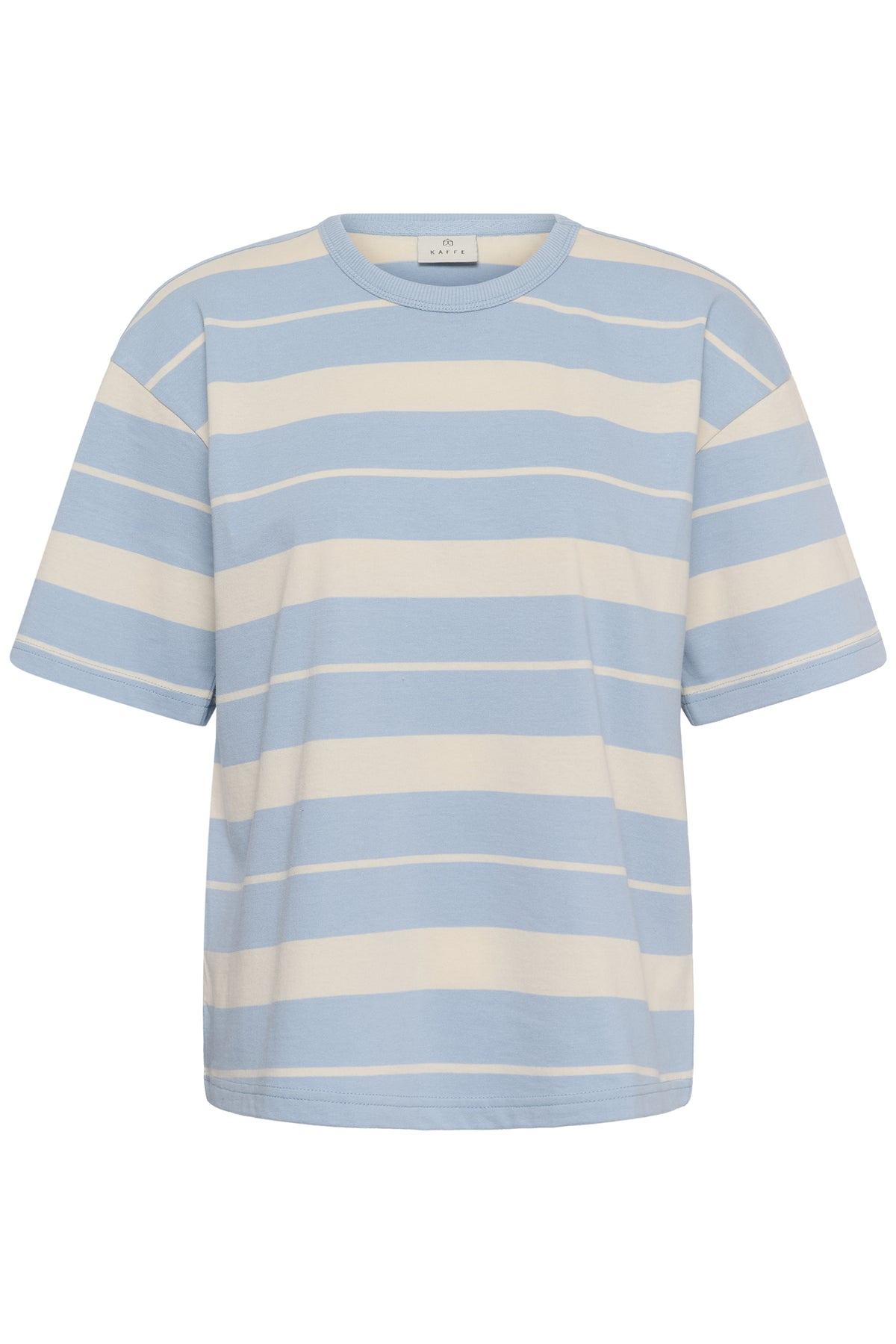 Kaffe Kawinny Blue Fog Oversized Stripe T-Shirt