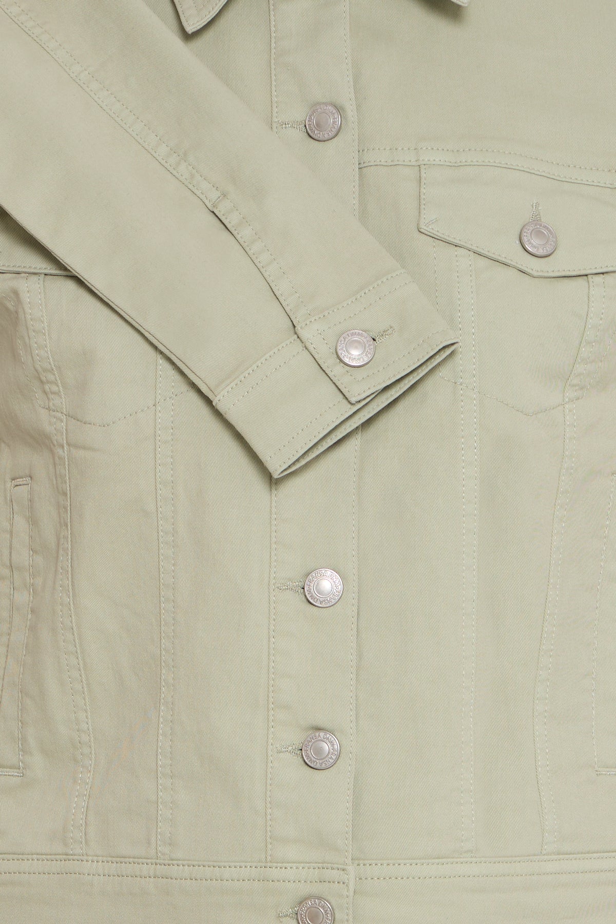 Fransa FrVotwill Desert Sage Soft Stretch Denim Jacket, 20609189