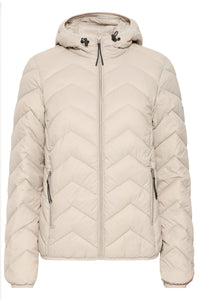 Fransa Frpadma Feather Beige Puffa Coat