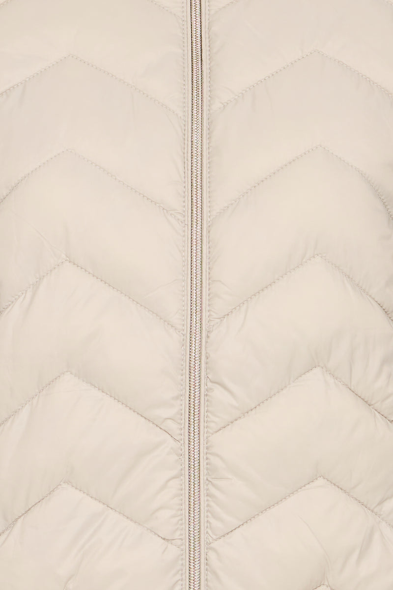 Fransa Frpadma Feather Beige Puffa Coat