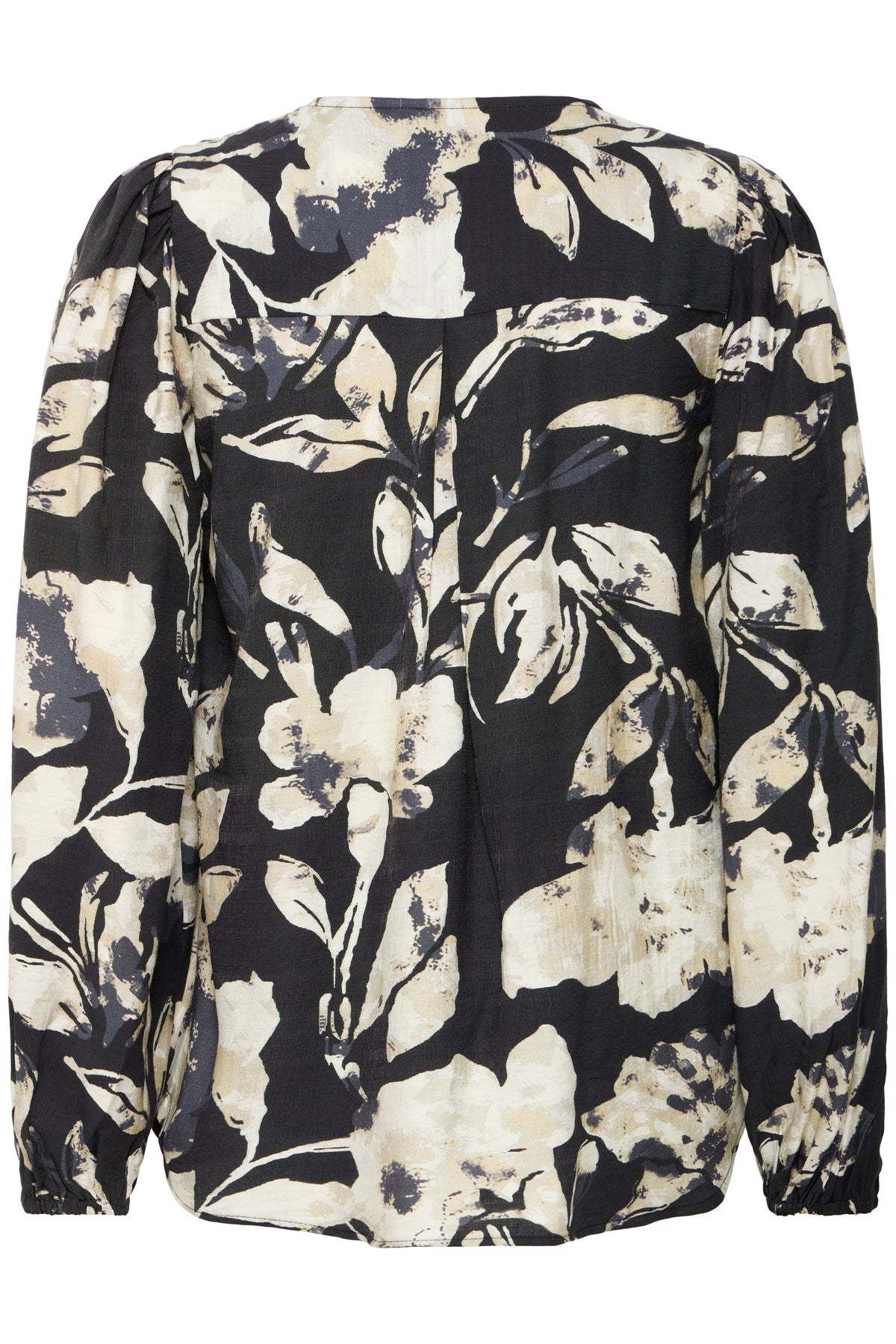 Fransa FrAriana Black Floral V-Neck Blouse