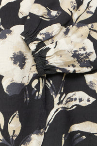 Fransa FrAriana Black Floral V-Neck Blouse