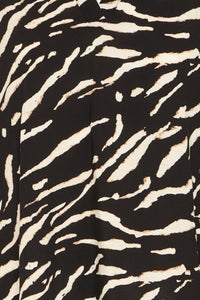 Fransa FrFlowy Black Abstract Printed V-Neck Blouse