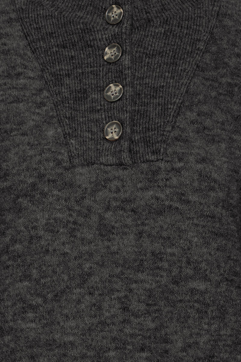 Fransa Frsanny Charcoal Grey Melange Knitted Jumper Dress