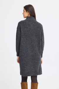 Fransa Frsanny Charcoal Grey Melange Knitted Jumper Dress