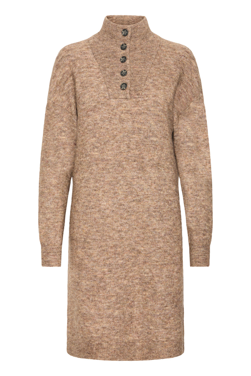 Fransa Frsanny Cocoa Melange Knitted Jumper Dress