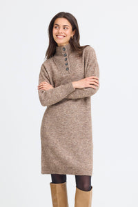 Fransa Frsanny Cocoa Melange Knitted Jumper Dress