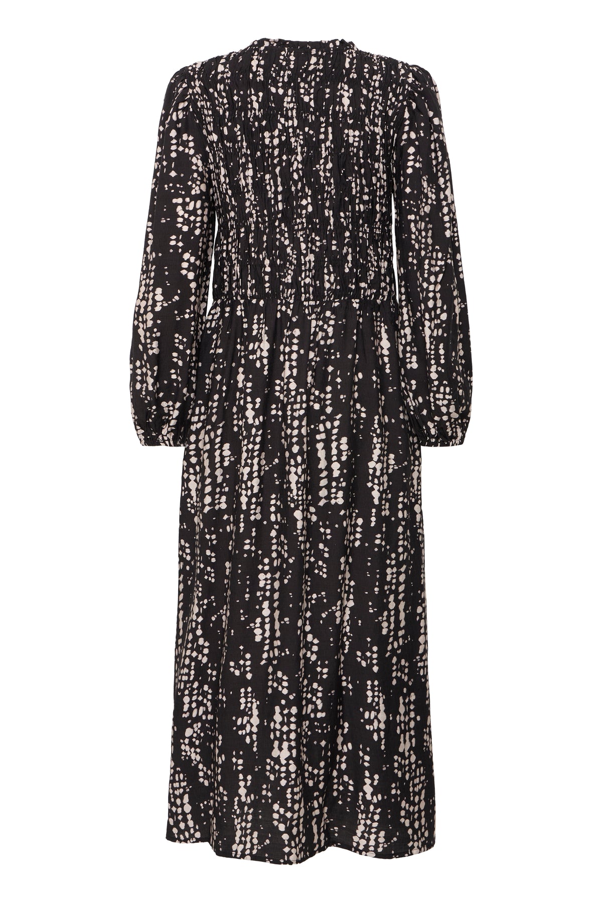 Fransa FrAriana Black Abstract Elasticated Waist Midi Dress, 20617074