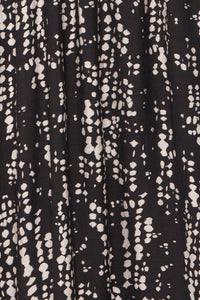 Fransa FrAriana Black Abstract Elasticated Waist Midi Dress, 20617074