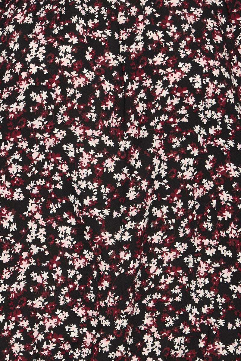 Fransa FrKiki Dainty Floral Baby Pink/Burgundy Blouse, 20617101