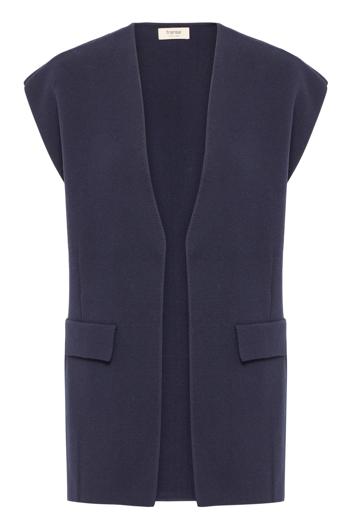 Fransa Frita Night Sky Knitted Sleeveless Cardigan, 20617150