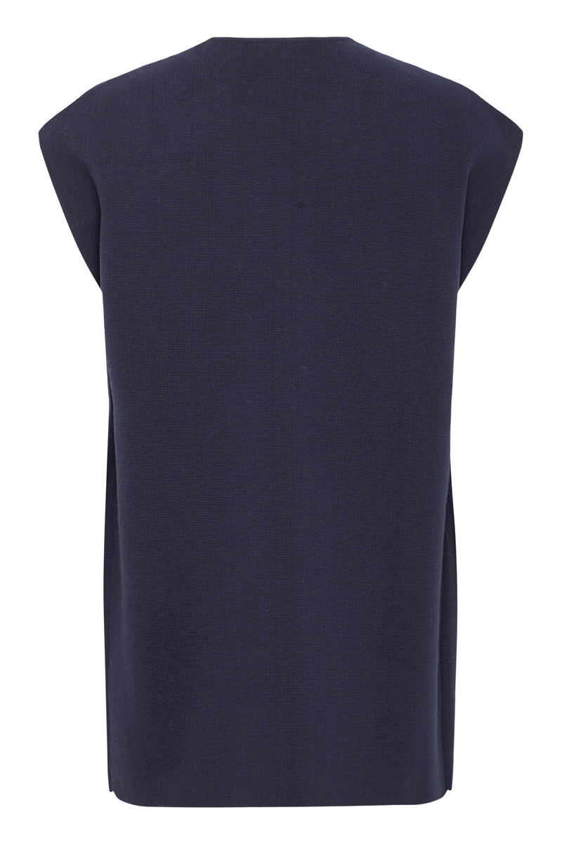 Fransa Frita Night Sky Knitted Sleeveless Cardigan, 20617150