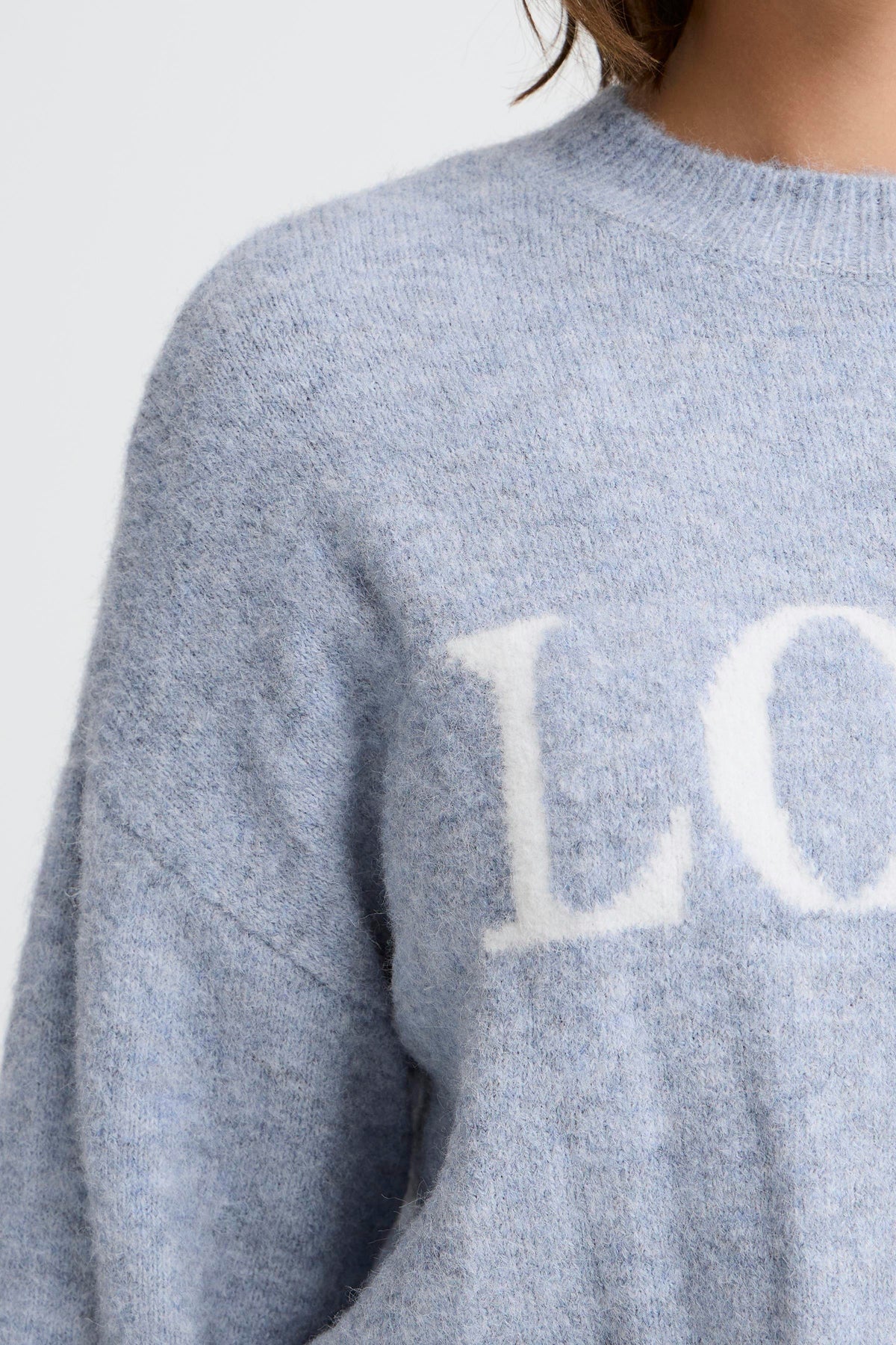 Fransa FrFlorence Infinity Blue Supersoft 'LOVE' Knit