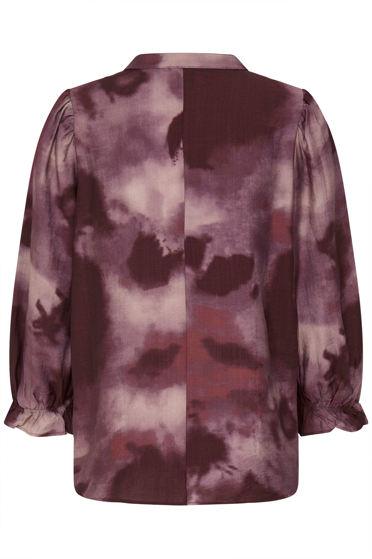 Fransa FrLainey Fudge Burgundy Abstract Printed V-Neck Top, 20617197