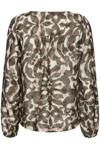 Fransa FrAriana Smokey Olive Printed Blouse, 20617394