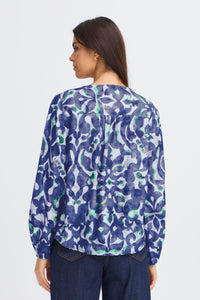 Fransa FrAriana Smokey Olive Printed Blouse, 20617394