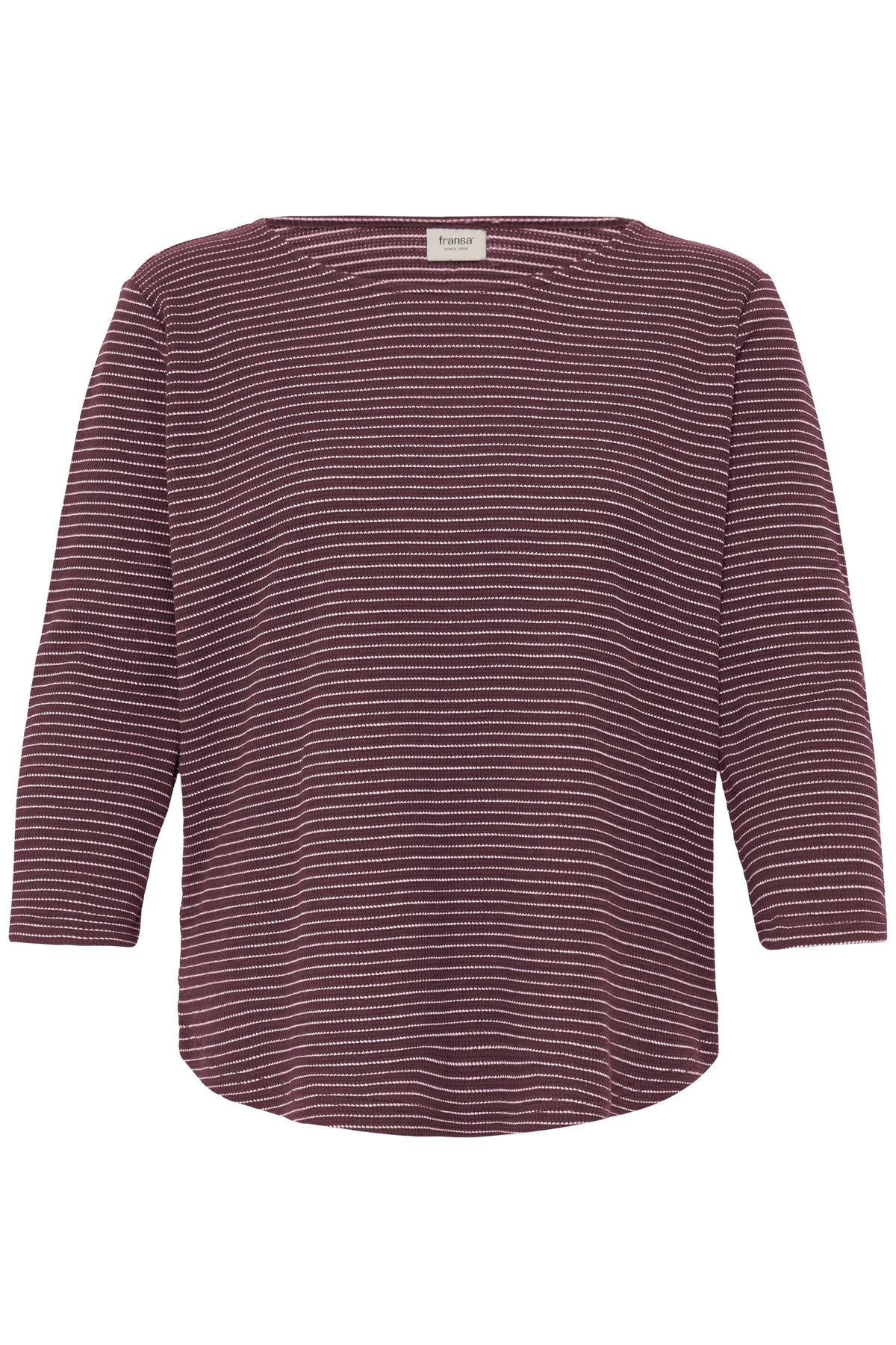 Fransa FrJorelia Port Royale Stripe Long Sleeve Dipped Hem Top, 20618224